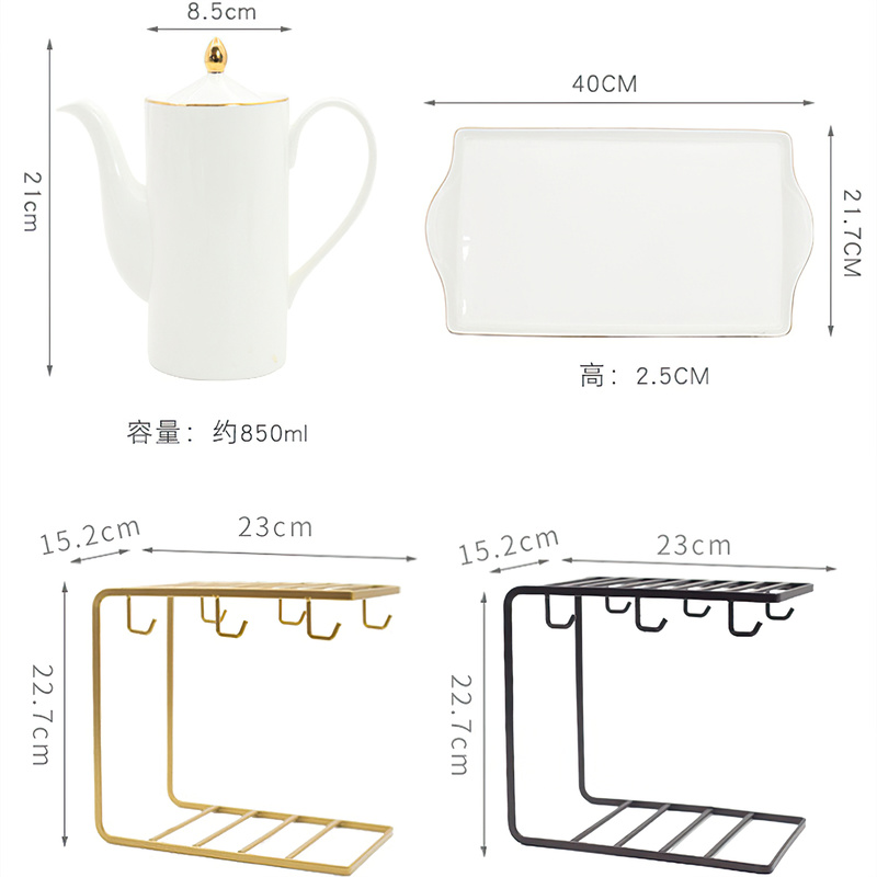 Ceramic Coffee Cup Tea Pot Tra - Korean Tea Set recension och pris