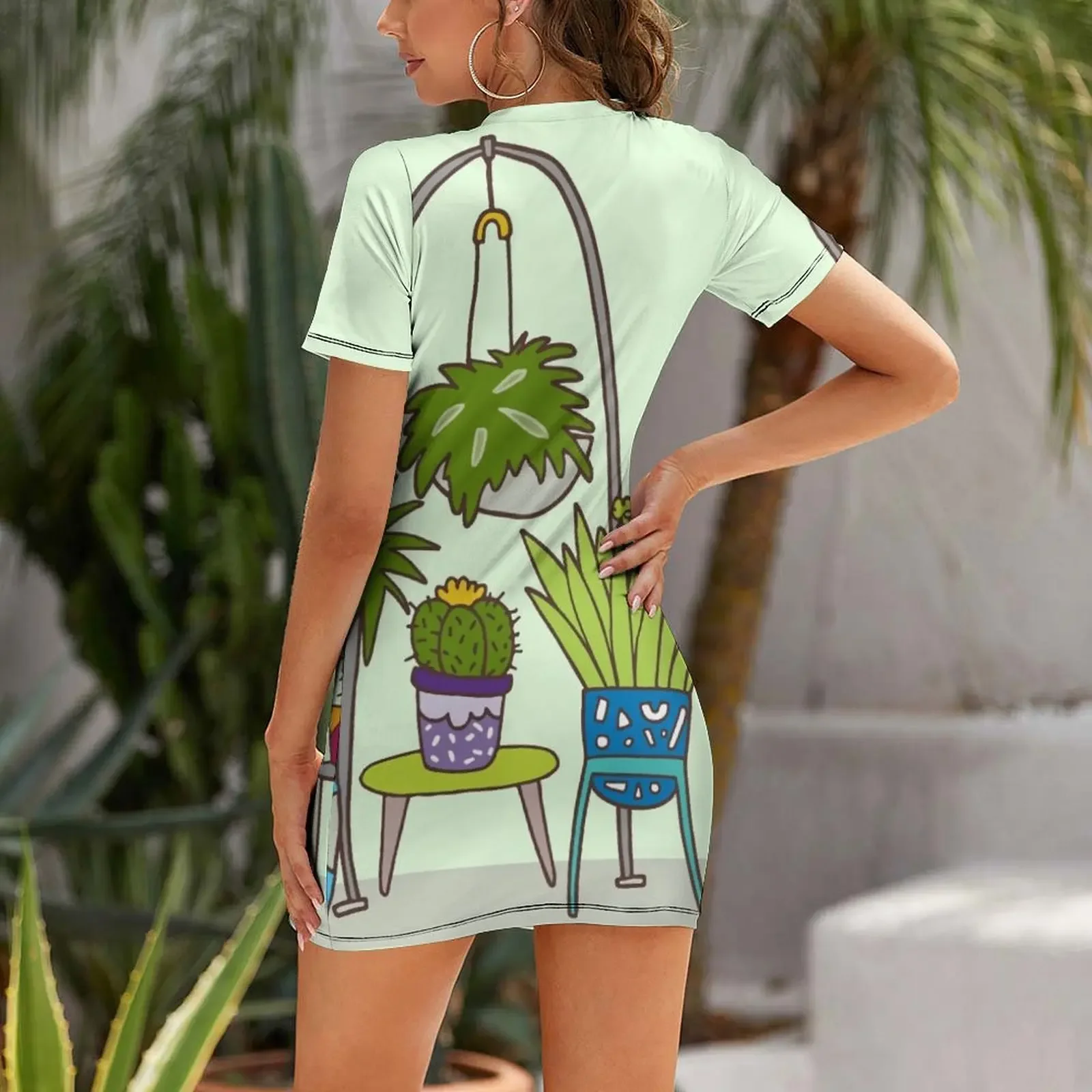 Plant life Short-Sleeved Dress - Korean Lifestyle Trends recension och pris