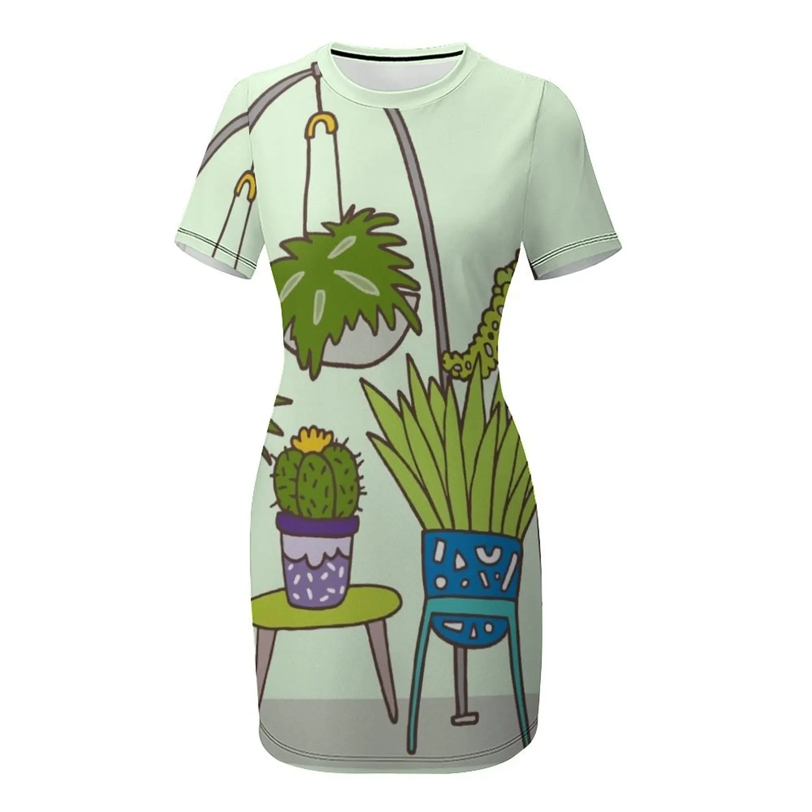 Plant life Short-Sleeved Dress - Korean Lifestyle Trends recension och pris